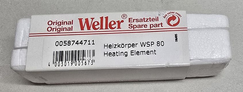 Verpackung eines Weller Heizkörpers WSP 80