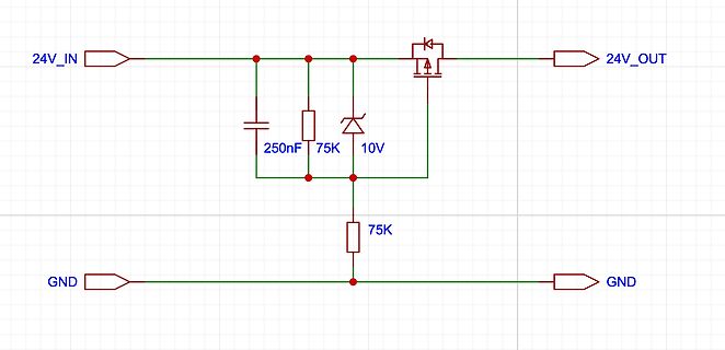 Schaltplan einer Spannungsregelung mit MOSFET