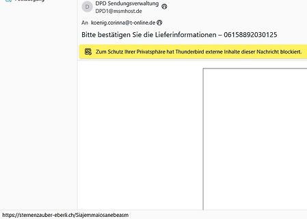 Phishing-E-Mail von DPD
