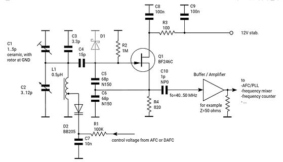 Schaltplan eines HF-Oszillators