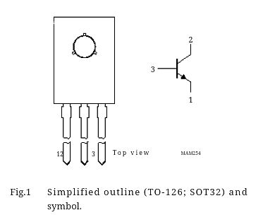 Gehäuseumriss und Transistor-Symbol