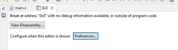 Fehlermeldung in einem Debugger