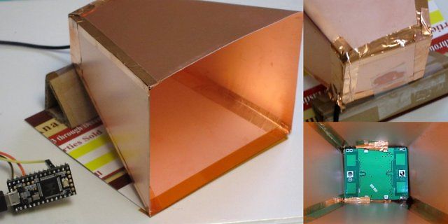 Kupferbeschichteter Aufbau mit Mikrocontroller