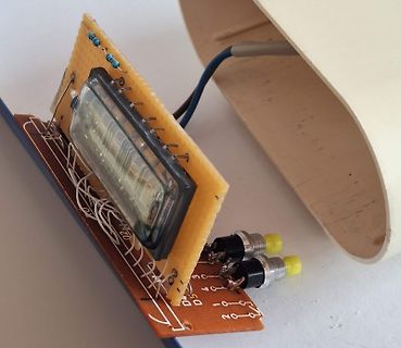 Geätzte Leiterplatte mit LED und Schaltern