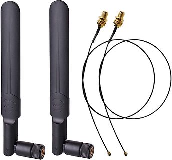 Zwei WLAN-Antennen mit SMA-Kabeln