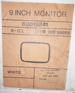 Etikett eines 9 Zoll Monitors
