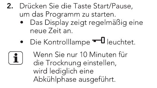 Auszug aus einer Bedienungsanleitung