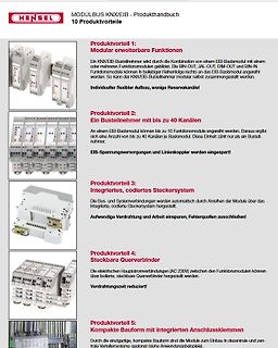 Produktvorstellung Hensel KNX/EIB Busmodule