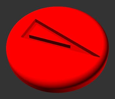 Rotes Logo mit geometrischem Symbol
