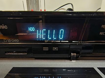 Display eines elektronischen Geräts mit Text