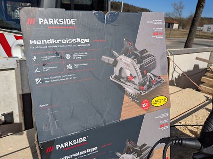 Verpackung einer Parkside Handkreissäge