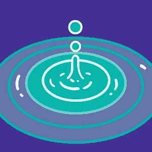 Comic-Illustration eines Wassertropfens