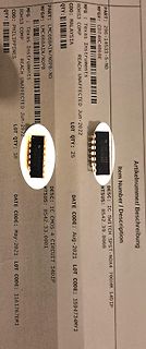 Lieferschein und IC-Bauteil