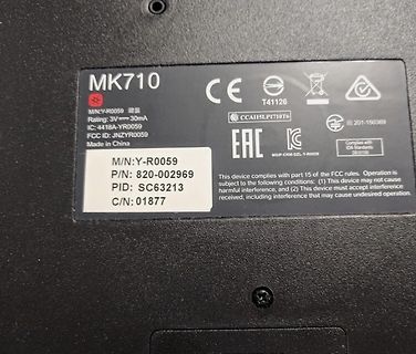 Typenschild eines elektronischen Geräts