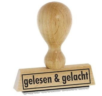 Holzstempel mit Text