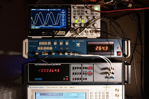 Stapel von elektronischen Messgeräten