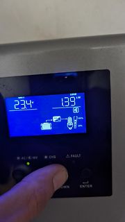 Display eines Wechselrichters oder Solarsystems