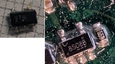 Nahaufnahme eines ICs auf einer Leiterplatte