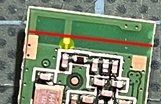 Nahaufnahme einer Leiterplatte mit SMD-Bauteilen