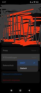 Smartphone WLAN-Einstellungen Menü