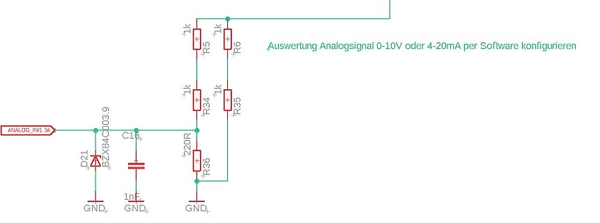 Schaltplan einer Analogsignal-Schaltung