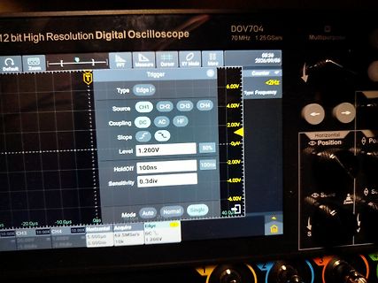 Display eines digitalen Oszilloskops