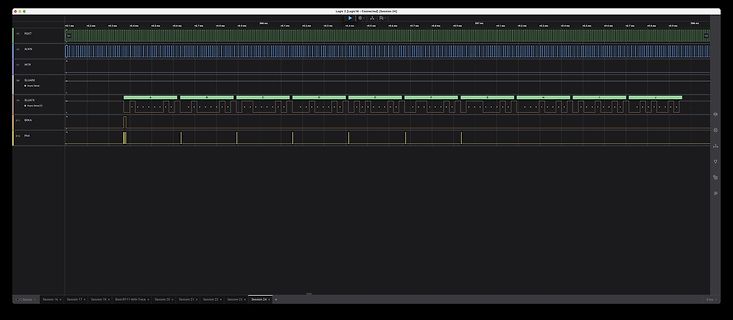 Logikanalysator Screenshot von digitalen Signalen