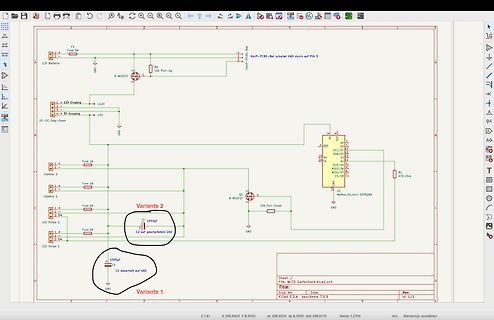 Schaltplan in KiCad mit ESP8266 und LED-Treiber