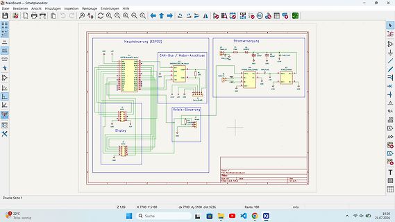 Schaltplan einer ESP32-basierten Steuerung