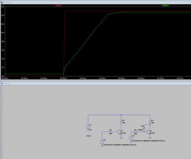 SPICE-Simulation Schaltplan und Oszilloskop-Wellenform