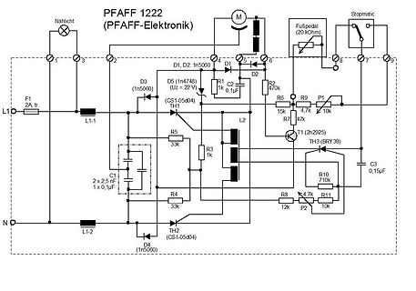 Schaltplan Pfaff 1222 Elektronik