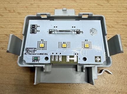 Leiterplatte eines GLTSensors in Kunststoffgehäuse