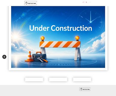 Webseite mit Baustellensymbol und Text Under Construction