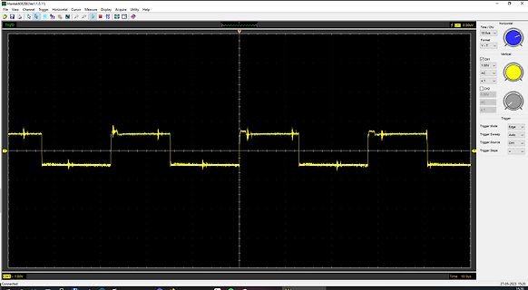 Oszilloskop-Screenshot eines Rechtecksignals