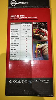 Verpackung eines Beha-Amprobe AMP-25-EUR Stromzangenmessgeräts