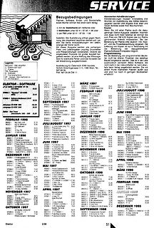 Preisliste für Elektronik-Service und Bauteile