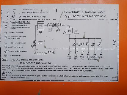 Schaltplan eines Anschlußverteilers