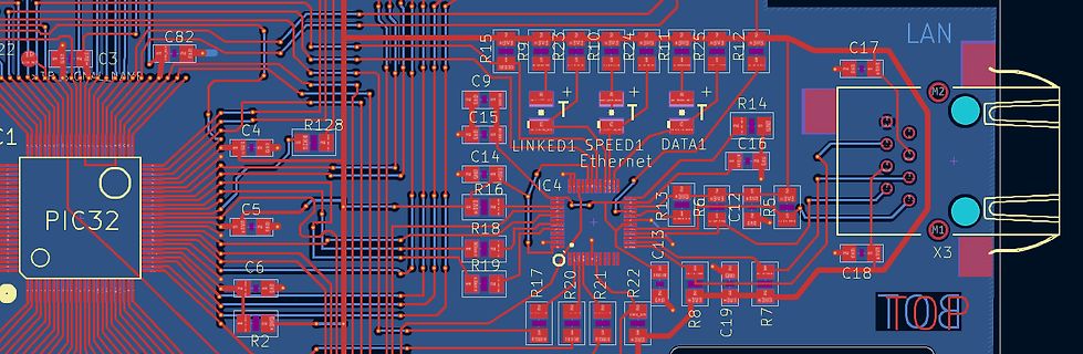 Leiterplatten-Layout eines Mikrocontroller-Designs