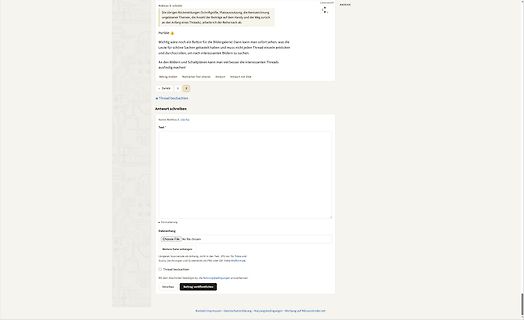 Screenshot eines Internetforums