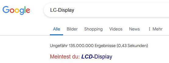 Google-Suchergebnisse für LC-Display