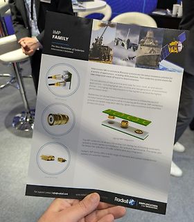 Werbeflyer für Radiall IMP Micro-miniature Pressure Interconnect Solutions