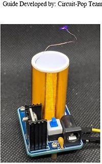 Elektronischer Aufbau mit Spule und Kühlkörper