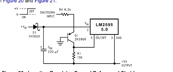Schaltplan eines LM2595 Spannungsreglers