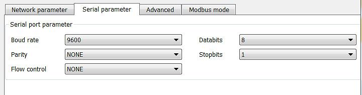 Serielle Parameter-Einstellungen in einer Software