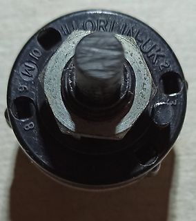 Nahaufnahme eines Drehreglers oder Potentiometers