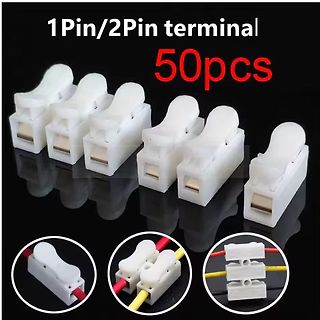 Weiße Klemmen für 1-Pin und 2-Pin Terminals