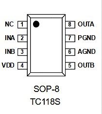 Pinbelegung TC118S SOP-8
