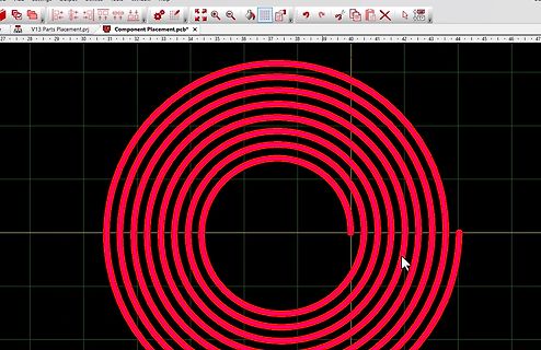 PCB-Layout einer Spule