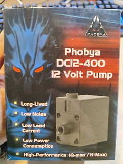 Verpackung einer Phobya DC12-400 12 Volt Pumpe