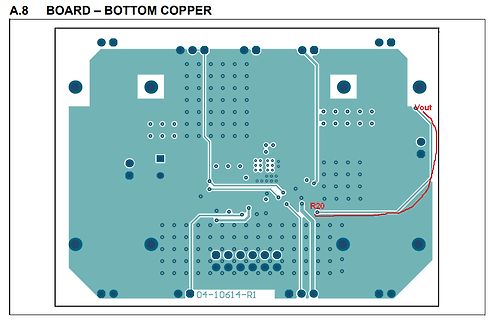 PCB-Layout der Kupferunterseite einer Leiterplatte